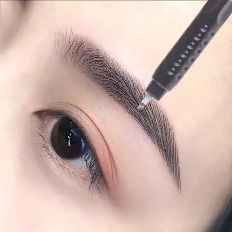 

Permanent Makeup 7F-18U Pins Needles Embroidery Blades Microblading Manual Disposable Tattoo Pen With Needles Eyebrow Tattoo