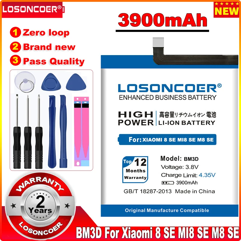 Аккумулятор LOSONCOER BM3D на 3900 мА · ч для Xiaomi 8 SE MI8 M8 аккумуляторы + номер отслеживания