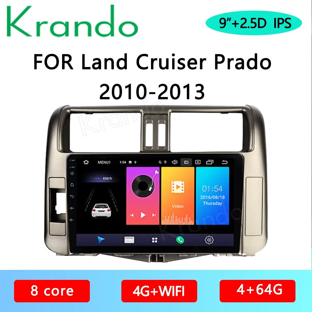 Автомобильный радиоплеер Krando мультимедийная система с gps-навигацией Android 10 0 9
