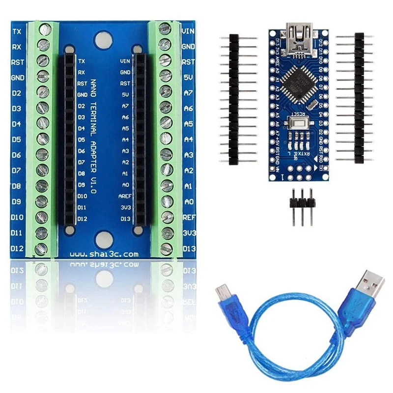 

Nano I/O Shield Expansion Board Compatible with for Arduino + Nano 3.0 with CH340 Chip for Arduino Starter Kit DIY
