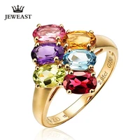 enzo various natural gemstones such as olivine 18k pure gold 2020 new hot sellingtop ring shape ring for woman genuinejewelry