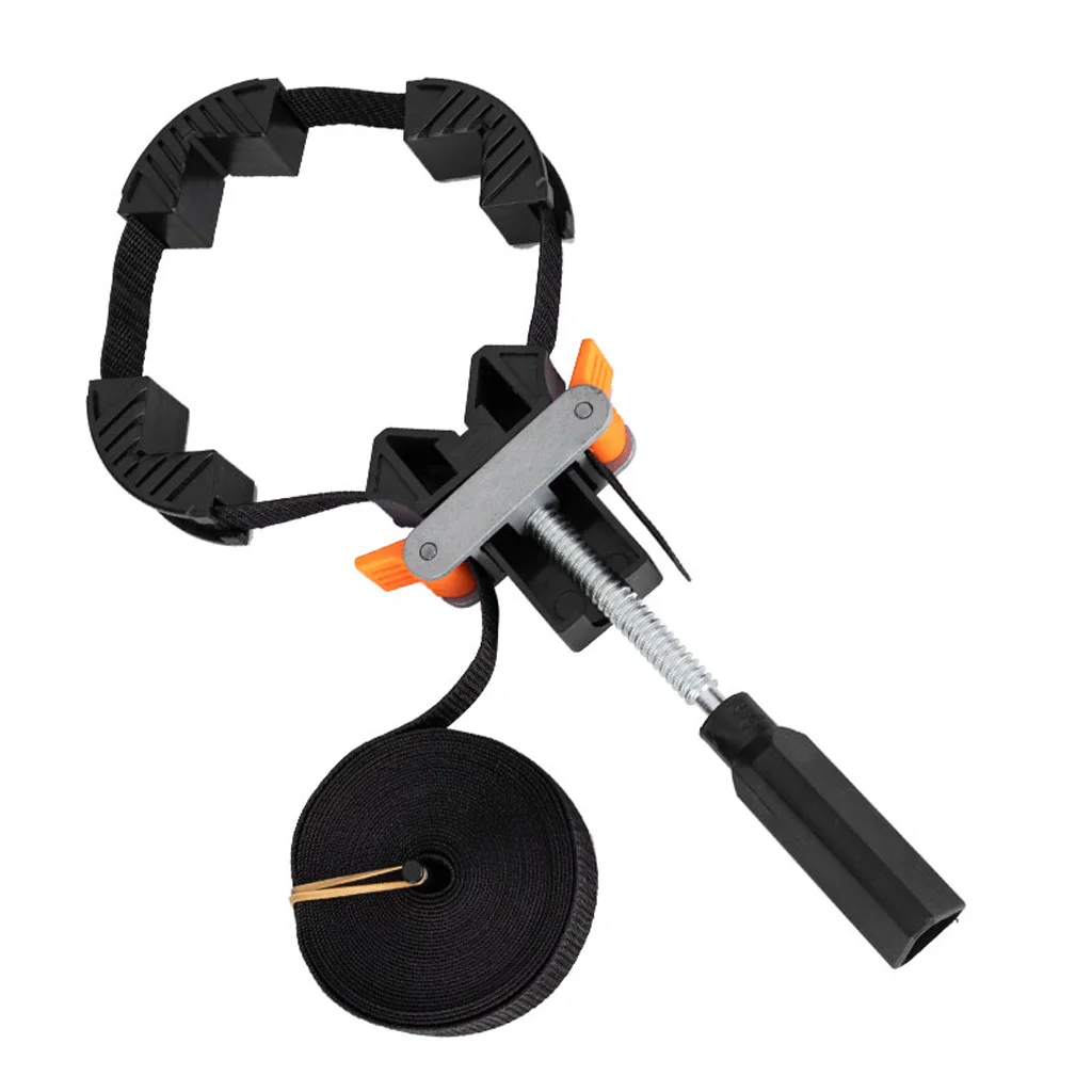 Деревообрабатывающий ленточный зажим с прямым углом по дереву для ремня ручной