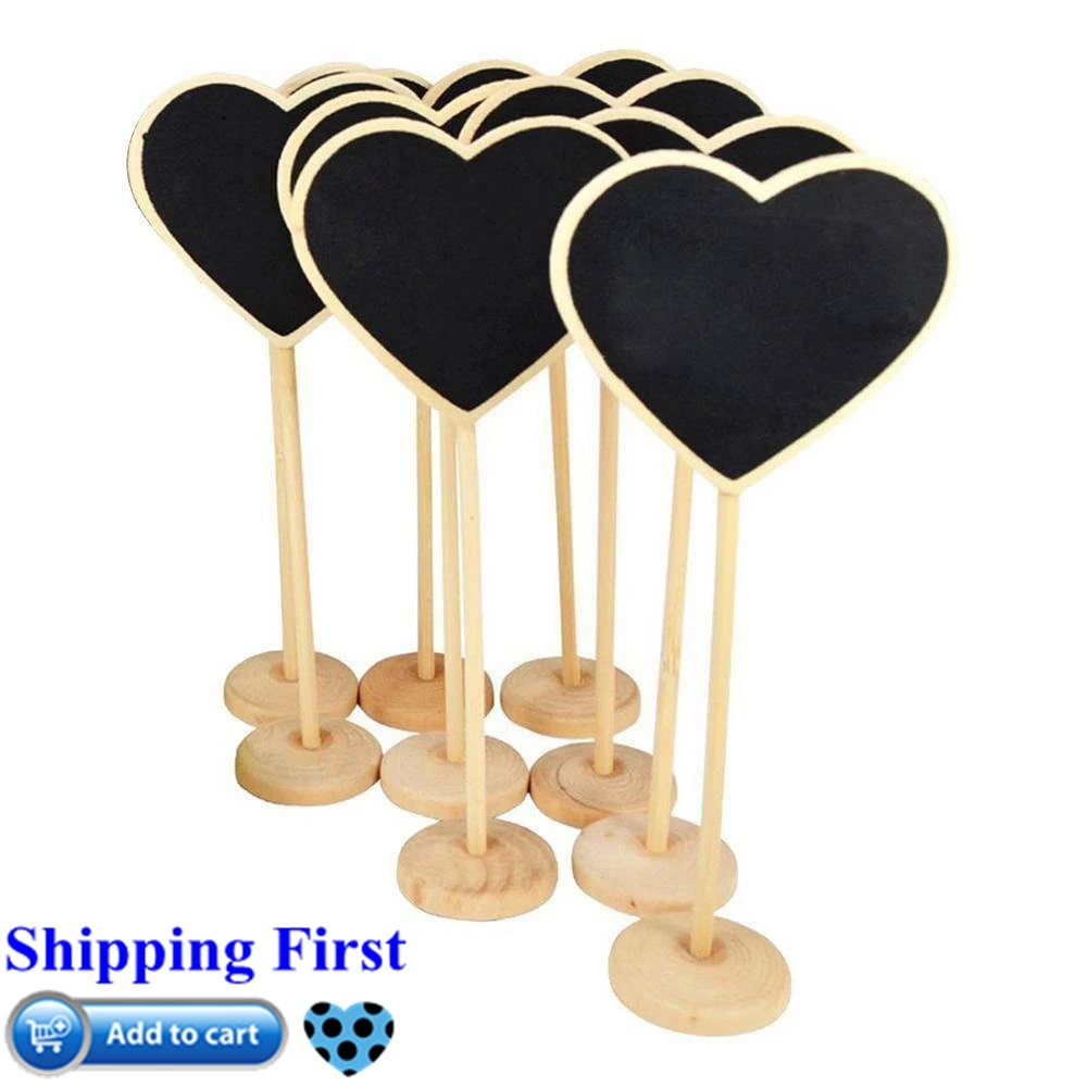 5 шт./компл. Маленькая деревянная доска в форме сердца для свадебного торжества