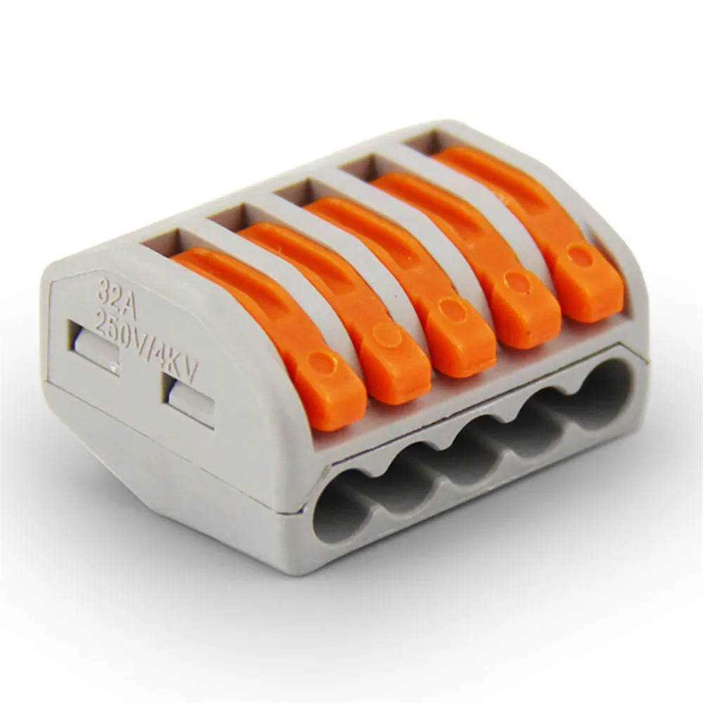 

5 Pins Spring Terminal Block 5Pcs Electric Cable Wire Connector