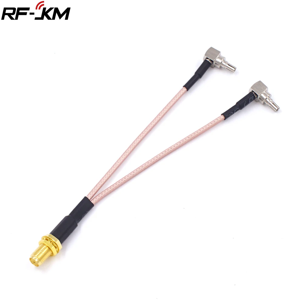 Y образный кабель гнездовой разъем SMA в 2 * CRC9 прямоугольный RG316 Pigtail 15