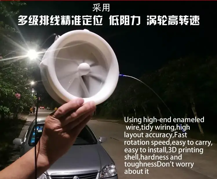 Ветряная Турбина устанавливаемая на автомобиле постоянный магнит