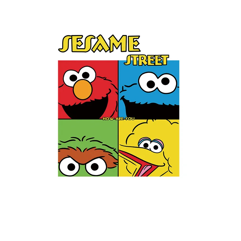 1 шт. Улица Сезам патч для украшение одежды наклейка с теплопередачей термопечать