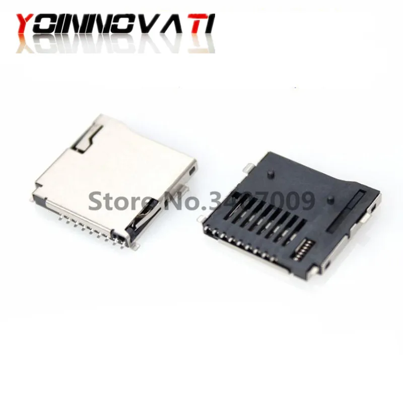 100 шт./лот сиденье для Micro SD карты SMD 9Pin TF карта паяльная розетка Разъемы адаптер