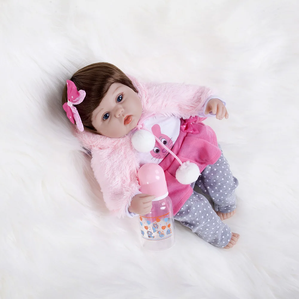 Кукла reborn Pickwoo bebes 18 'ཬ см куклы для маленьких девочек Мягкие силиконовые Boneca