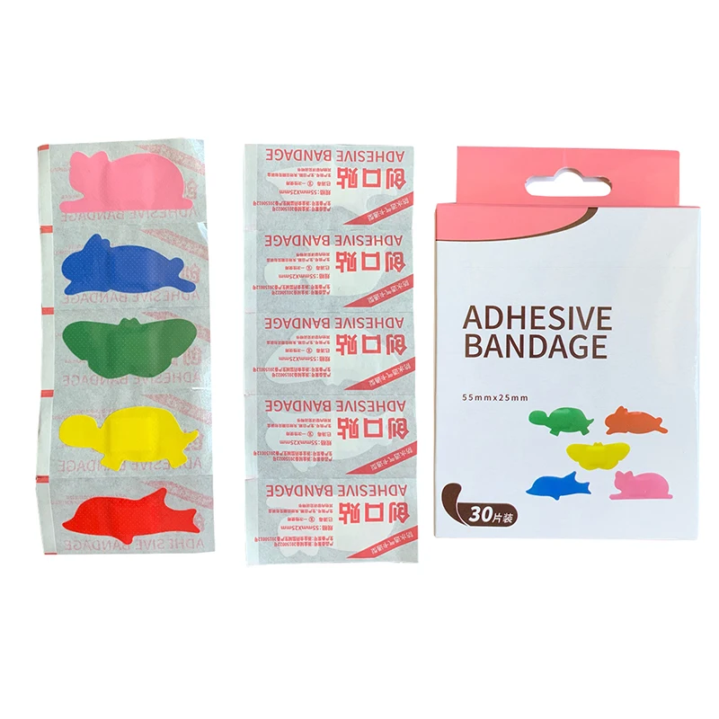 

30Pcs Waterproof Breathable Cute Cartoon Band-Aids Hemostasis Adhesive Bandages Band First Aid Emergency Kit For Kids Children
