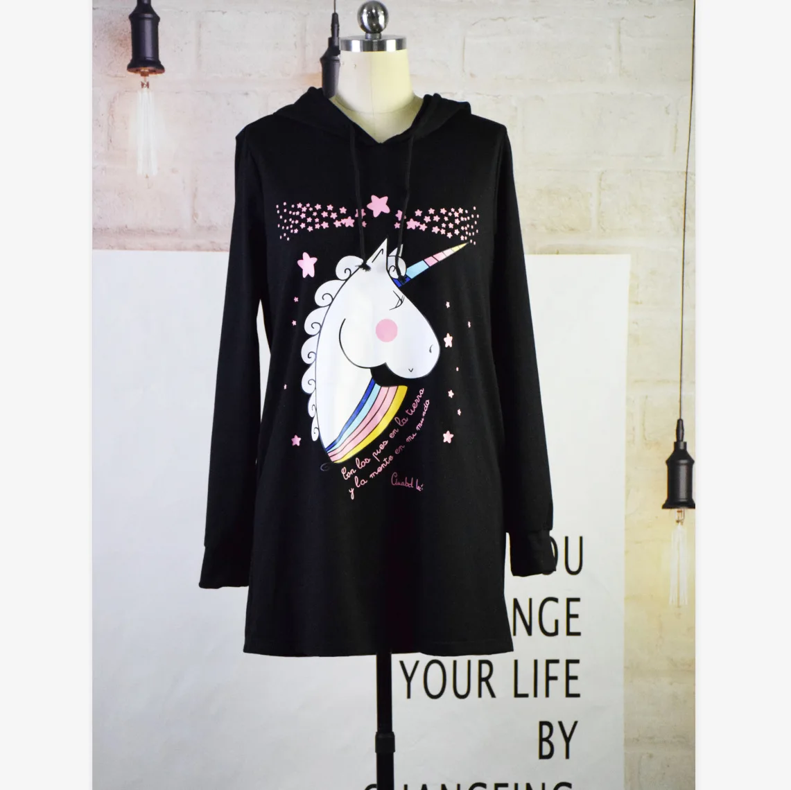 Mother Daughter Unicorn Print Sweatshirts Winter Family Matching Cute Clothes Outwear Mother and Daughter Clothes