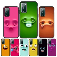 Smile Phone Case For Samsung S21 Ultra S20 Plus Case Funny Face Cases Samsung S20 S10 S22 Note Cover Funda