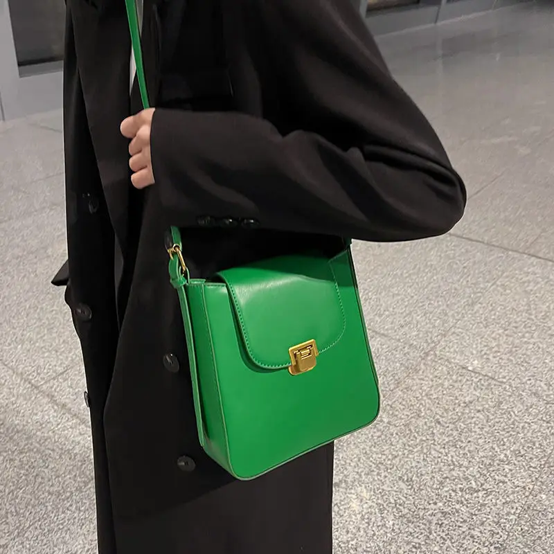 

Women'S Leather Crossbody Bag Black Green Shoulder Bag Luxury Shoulder Mobile Phone Pouch Square Handbag For Women 2022 New