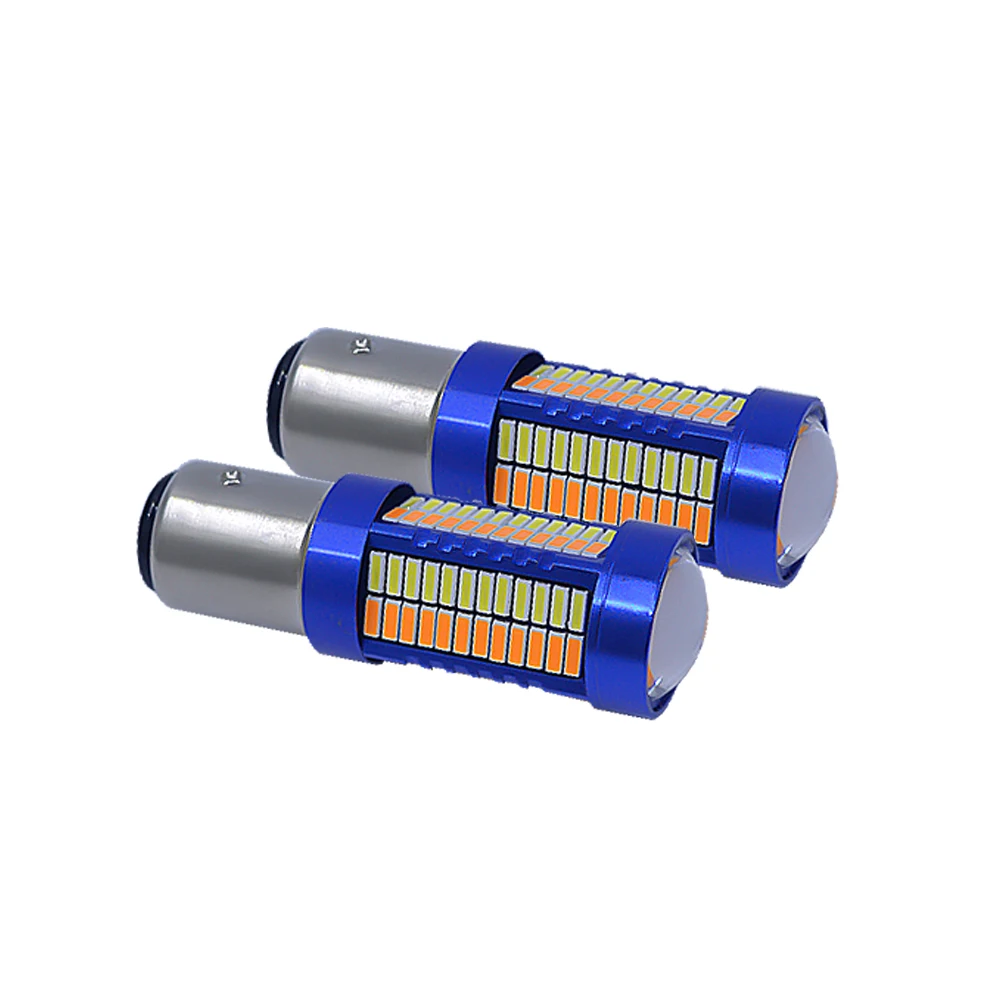 1 шт. 12 в 80 Вт Высокая мощность T15 двухцветные 4014 106SMD светодиодные стоп сигналы