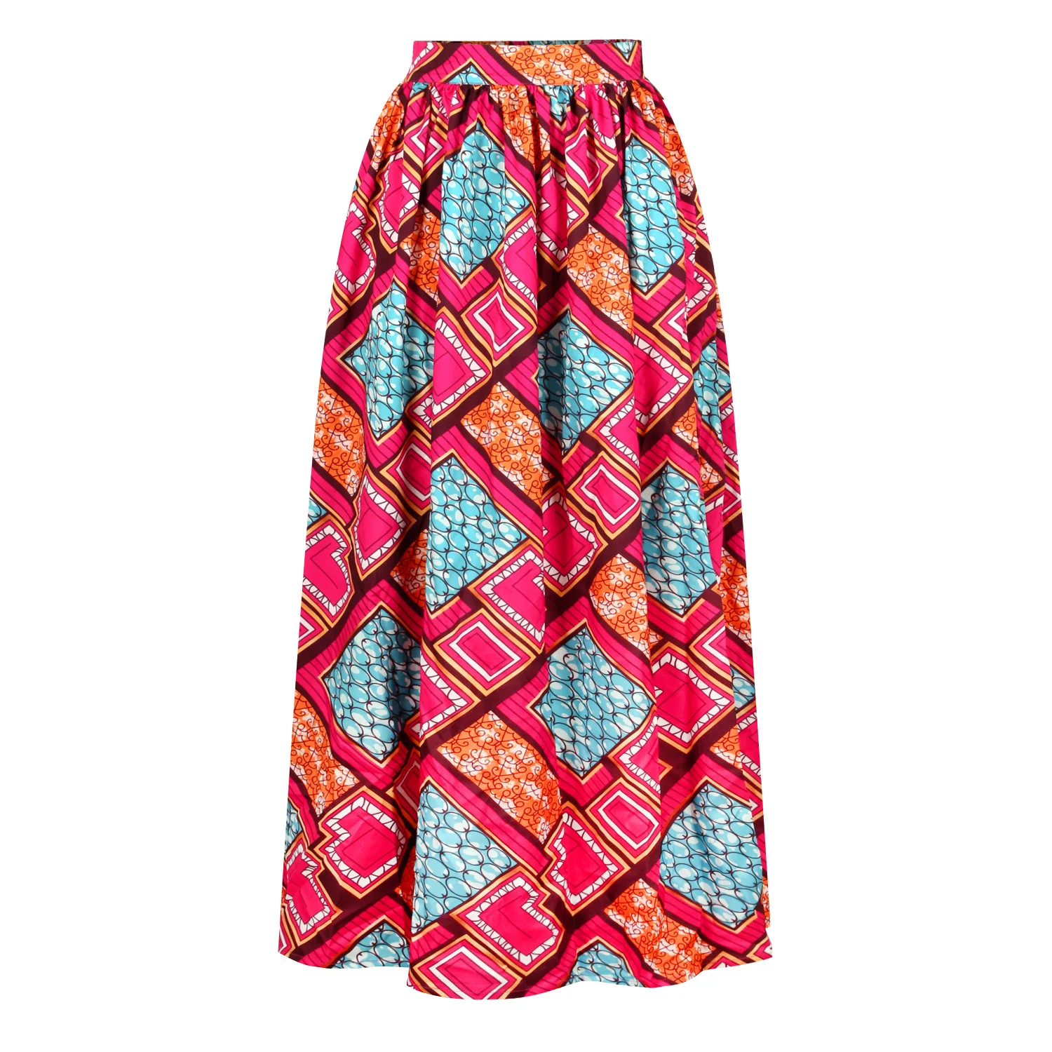 Женская длинная юбка с разрезом желтая эластичная бальная в пол Африканским