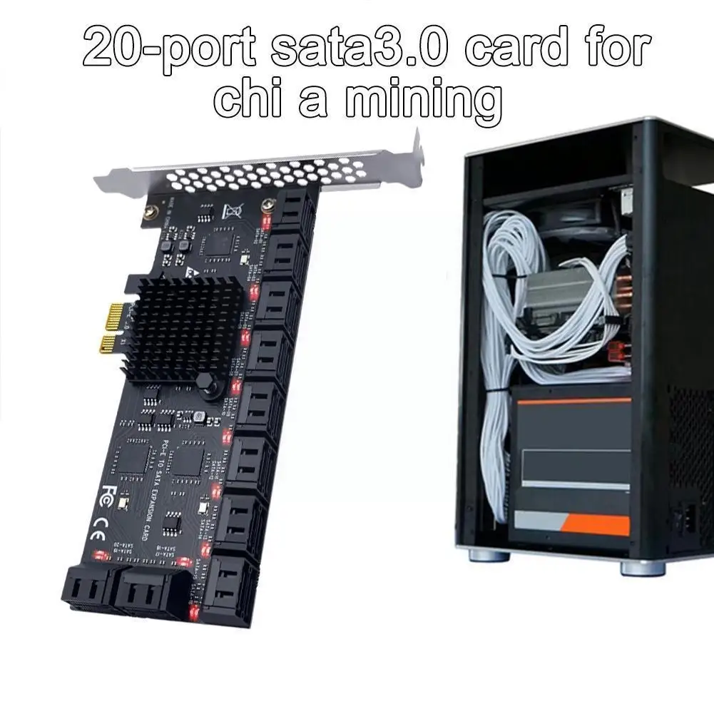 

Spot Pci-e To Sata Hard Drive Adapter Card Pcie X1 20-port Expansion Card Sata C4j5