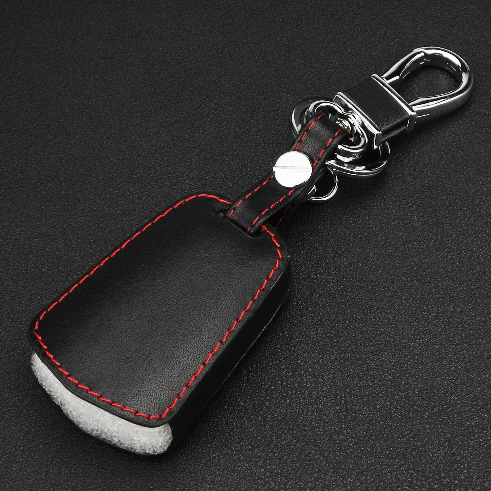 

Bilchave 5 Buttons Remote Car Hand-stitched leather Case Cover Fob For Cadillac CTS XTS ATS ATS-L XLS SRX Keychain Holde