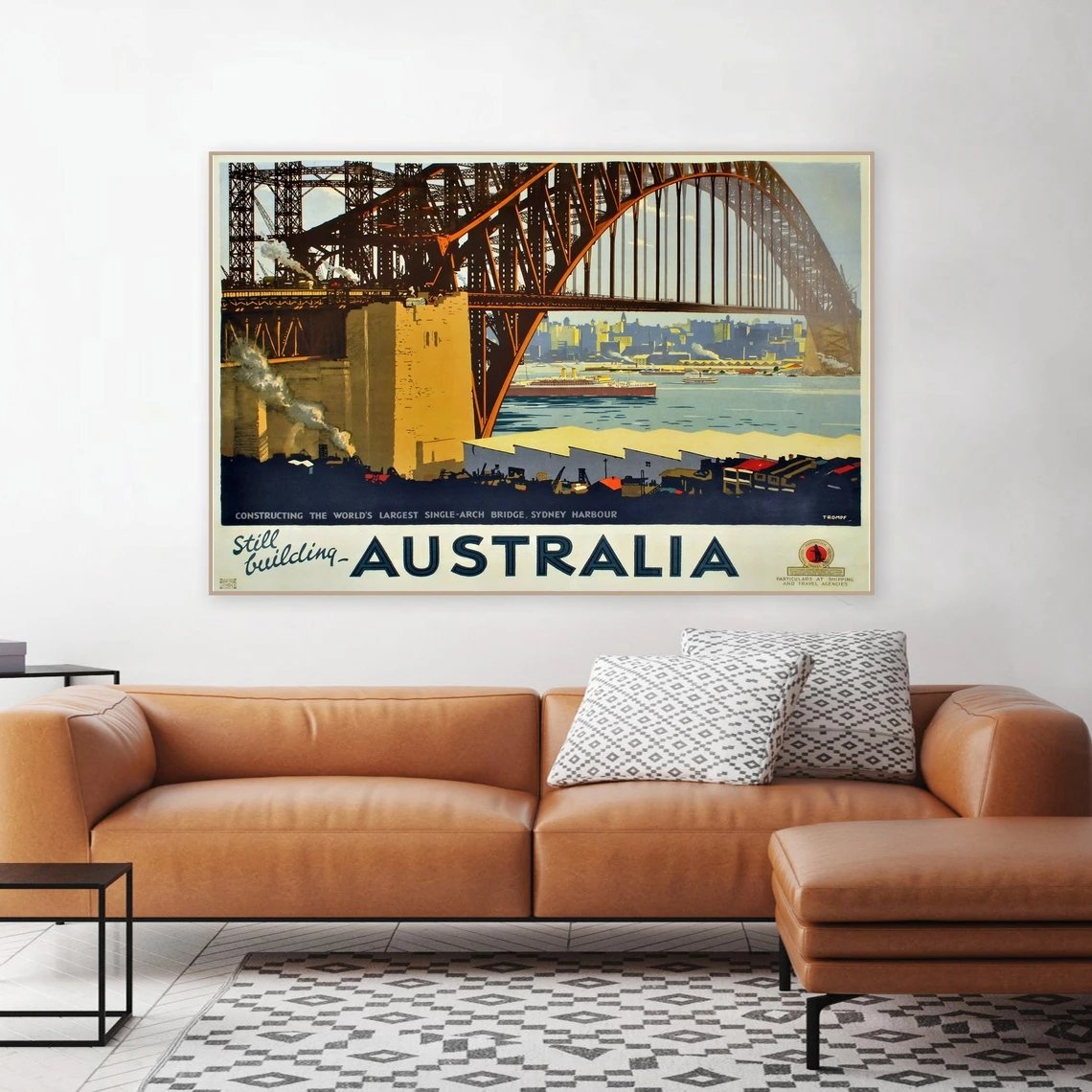 

Перепечать винтажного постера для путешествий-еще здание Австралии, искусство искусства, винтажный постер, печать, домашний декор, настенн...