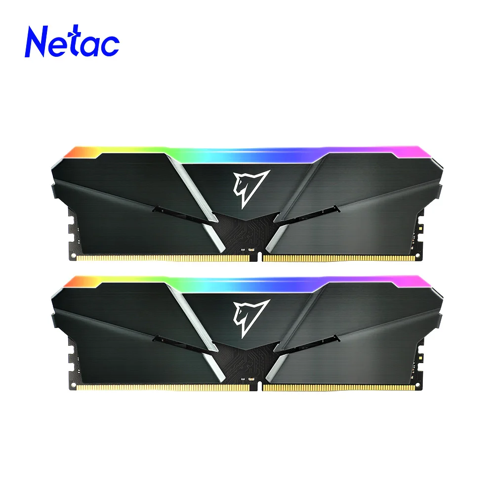 Оперативная память Netac DDR4 RGB 8 Гб DDR4 3200 МГц, ОЗУ Rgb, радиатор DIMM двухканальный XMP 2,0 для материнской платы Intel AMD