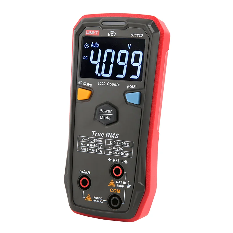 Intelligent Digital Multimeter The Updated Version Of UNI-T UT123D RMS AC/DC Current, Voltage, Resistance And Capacitance Tester