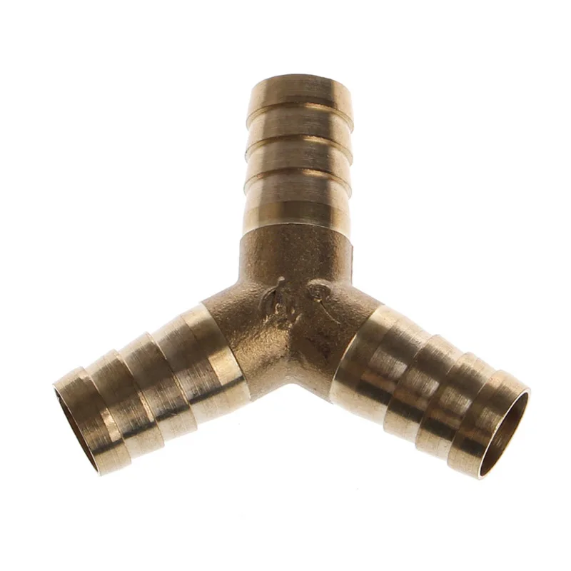 Brass Y Piece 3 Way Fuel Hose Joiner Connector For Air Oil Gas 6-16mm Apr | Автомобили и мотоциклы