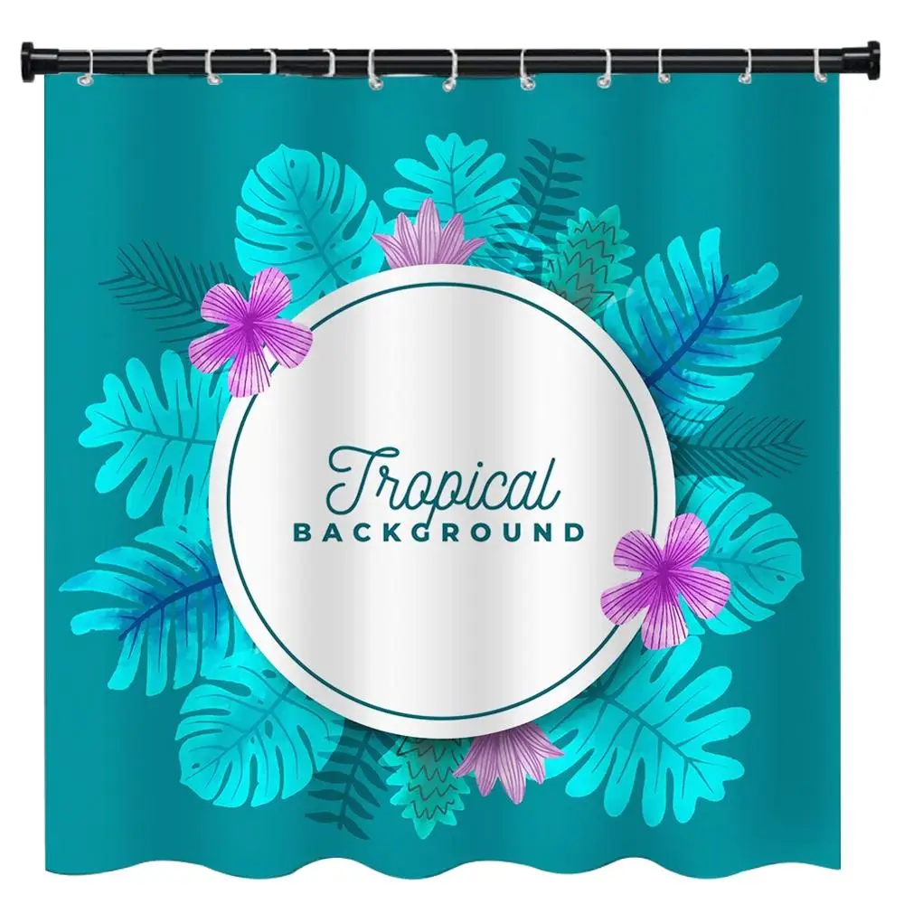 Водонепроницаемая душевая занавеска из полиэстера с 3D принтом разные размеры