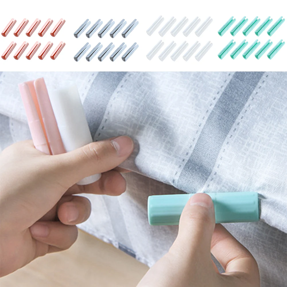 

10pcs BedSheet Clips Plastic Slip-Resistant Clamp Quilt Bed Cover Grippers Fasteners Mattress Holder For Sheets Home Household