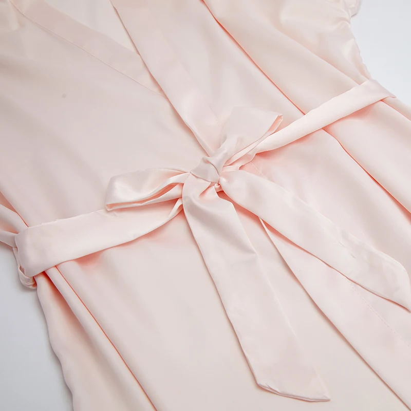 Matt Satin Lace Robe Bridesmaid Robes Wedding Bride Robes Bridal Robes Women Sleepwear Bathrobe White Robes Plus Size