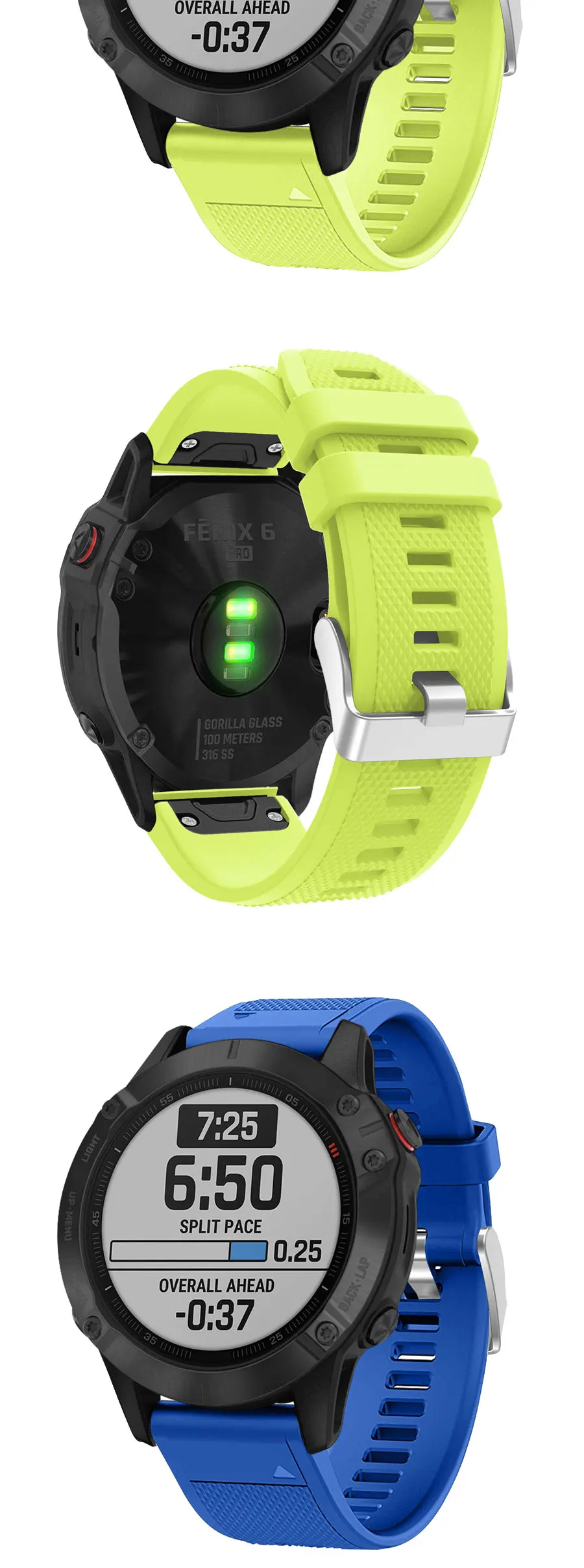 26 22 20 мм ремешок для часов Garmin Fenix 5X5 5S Plus 6S 6 6X Pro 3 3HR 935 часы Quick Release силиконовый легкий ремешок на запястье