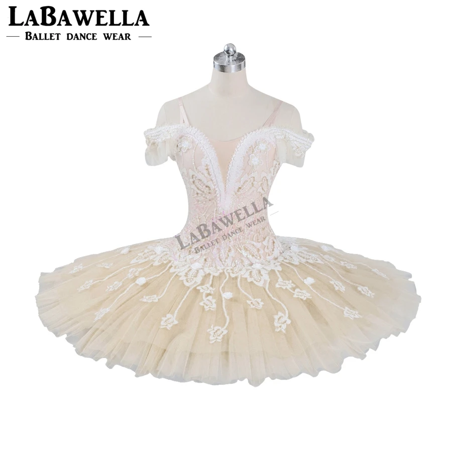 

Ballet Beige Fairy Harlequinade Variation Professional Tutu Dress Kids Performance Competiton Tutu Costume BT9073
