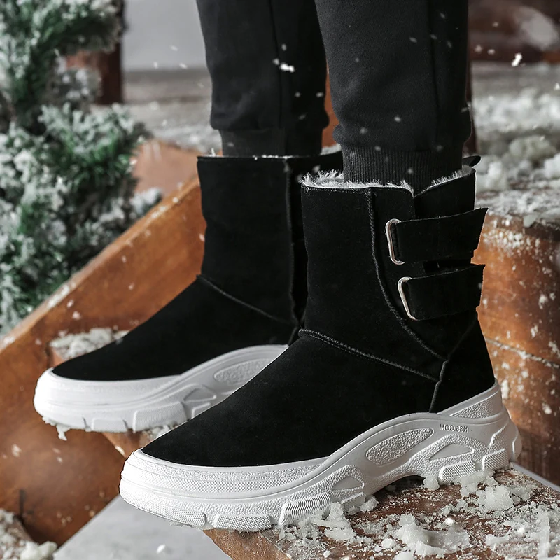 

Men Boots Lightweight Winter Shoes for Men Snow Boots Waterproof Winter Footwear Plus Size 44 Slip on Unisex Ankle Winter Boots