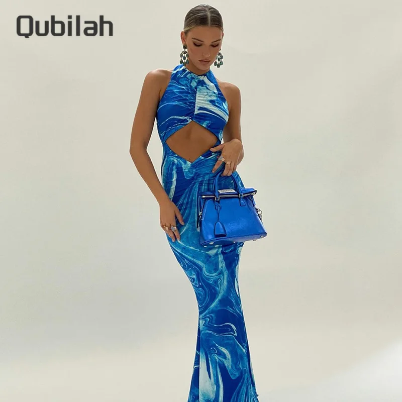 

Женское платье с вырезами, облегающее платье без рукавов, пикантное летнее новое модное платье с принтом и открытой спиной, платье на бретел...