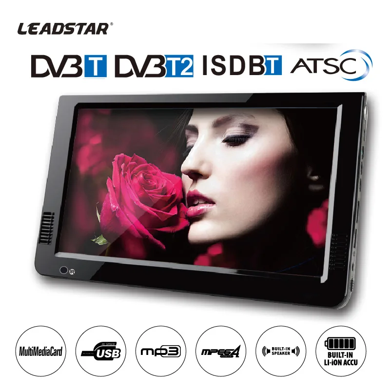 Leadstar 10 дюймовый DVBT/DVBT2 и аналоговый/ATSC мини Led HD портативный Freeview Автомобильный