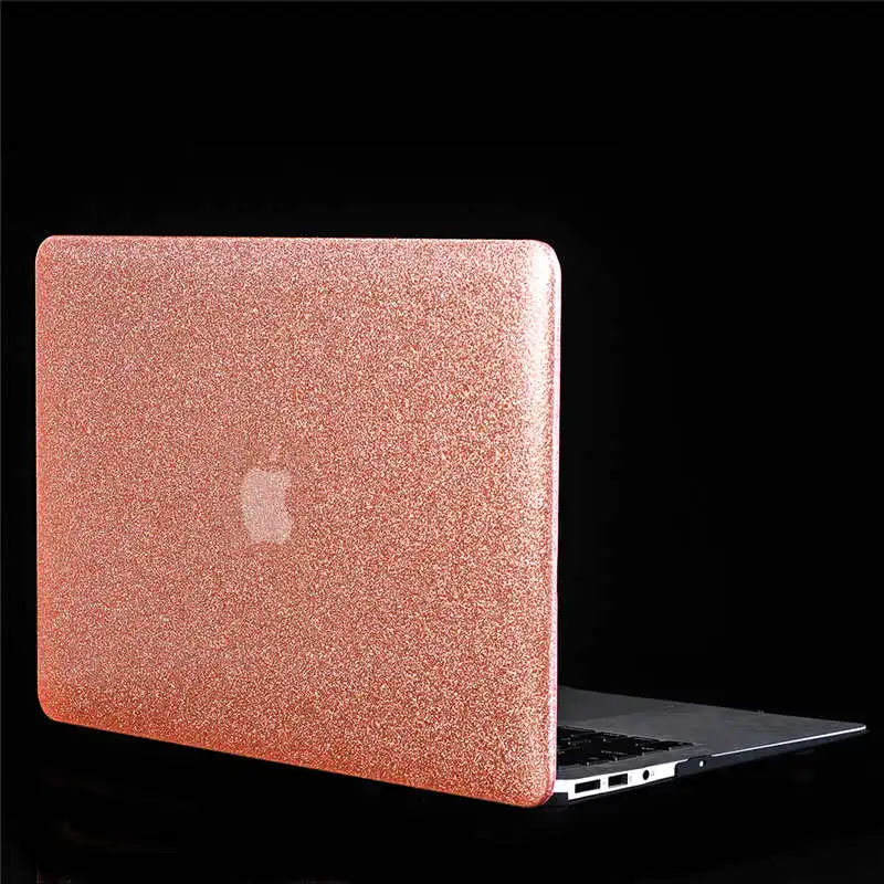 Rose Golden Роскошный блестящий чехол для Macbook New Air 13 A1932, чехол для ноутбука из блестящего ПВХ для Macbook Air 13 A1932, блестящий чехол - Цвет: Rose Golden
