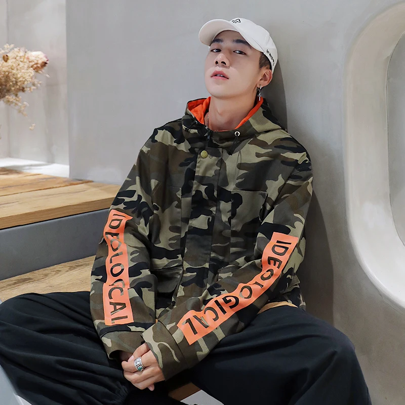Ins камуфляж мужской Bf Корейская версия тренда весна и осень красивый порт ветер