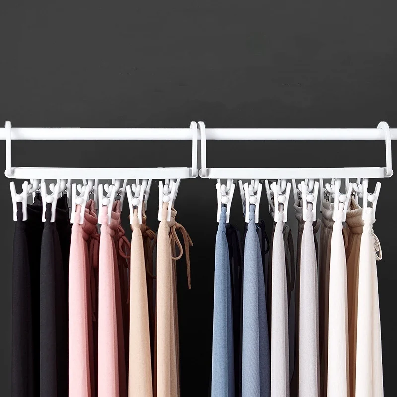 

1 Pcs Creative Detachable Clothes Hanger Outdoor Multifunctional Pants Rack Storage Organizer Clothespin Bedroom Storage Tool
