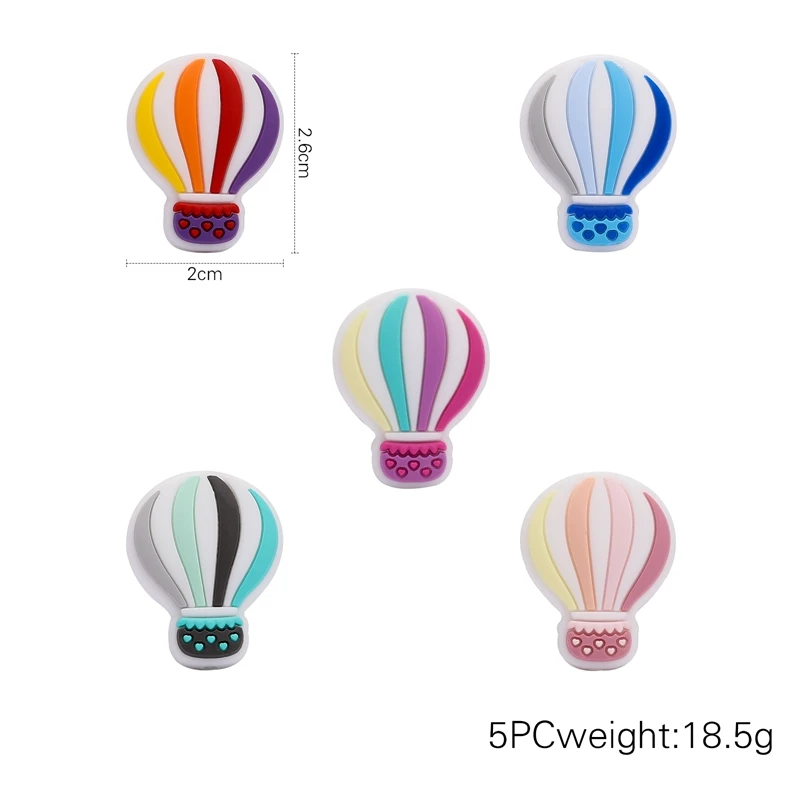 5 шт./компл. детский силиконовый Прорезыватель для зубов бусины из пищевого