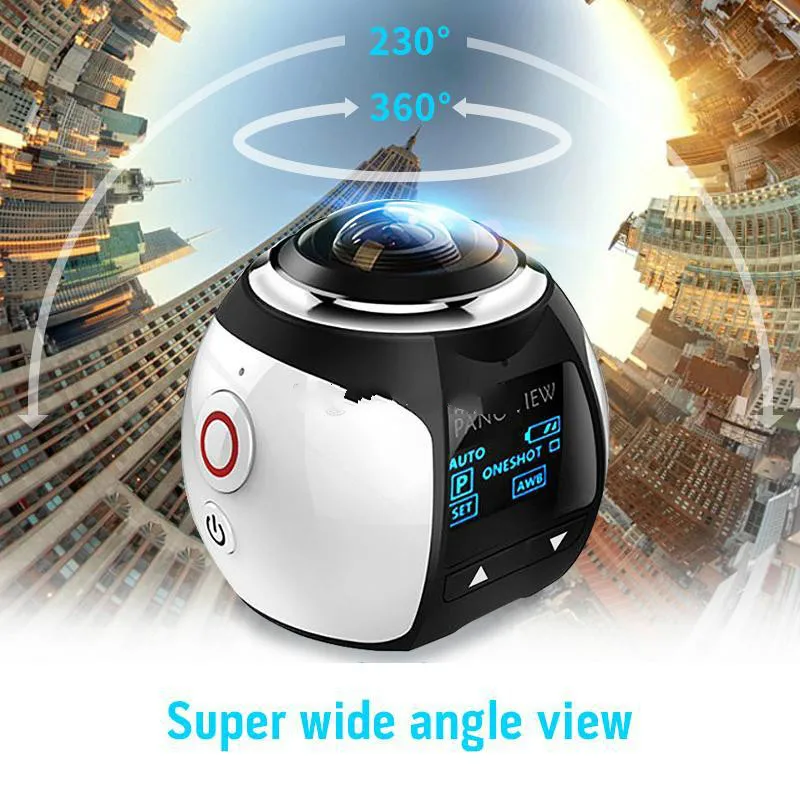 Экшн камера Wi Fi Mini 2448*2448 Ultra HD мини панорамы 360 градусов спорт вождение VRCamera для Oppo