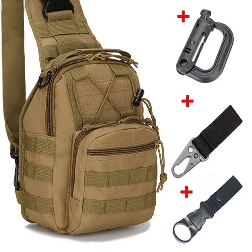 khaki and 3hook 600D уличная спортивная сумка Военная походная Сумка тактический рюкзак для путешествий походная сумка на плечо охотничий рюкзак - Цвет: khaki and 3hook