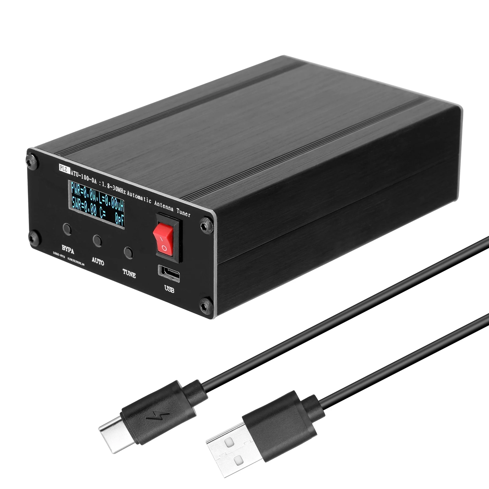 ATU100 антенна по 1 8 30 МГц Автоматическая коротковолновое тюнер Тип USB C