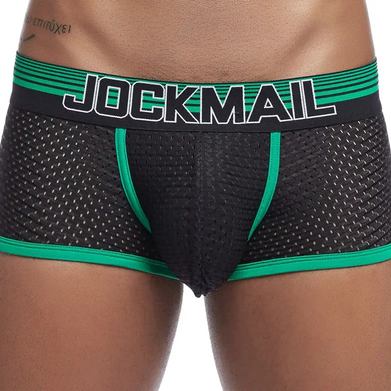 Трусы боксеры JOCKMAIL мужские хлопковые пикантное нижнее белье однотонные дышащие