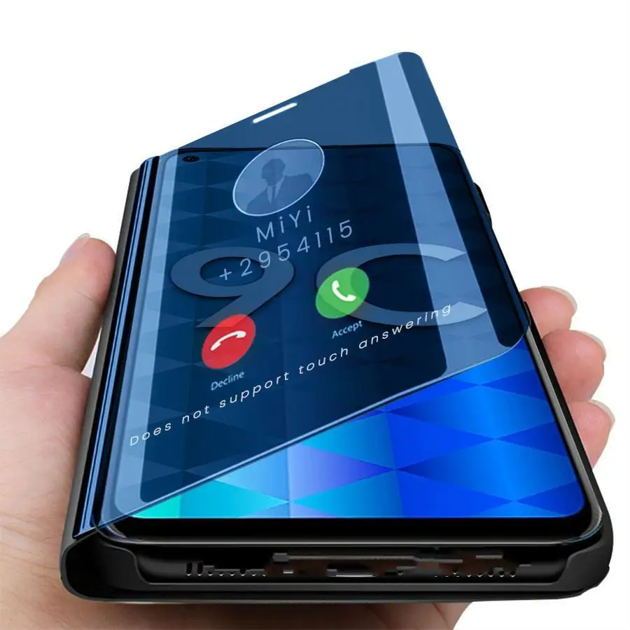 

Honor9c Case Smart Mirror Cover for Huawei Honor 9c 9 C C9 Aka-l29 6.39'' Stand Book Flip Coque Xonor 9c Fundas Shells Caso