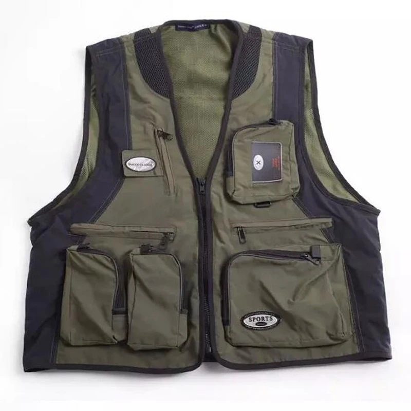 Жилет для рыбалки пар жилет фотосъемки комбинезон с несколькими карманами