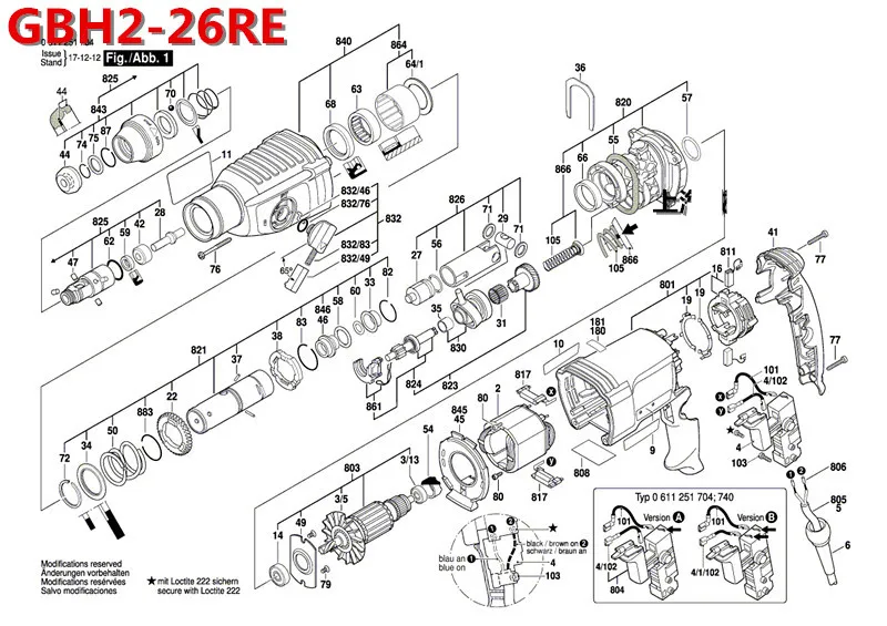 Сменный переключатель держателя щетки статора GBH 2-26 Armature роторный якорь для