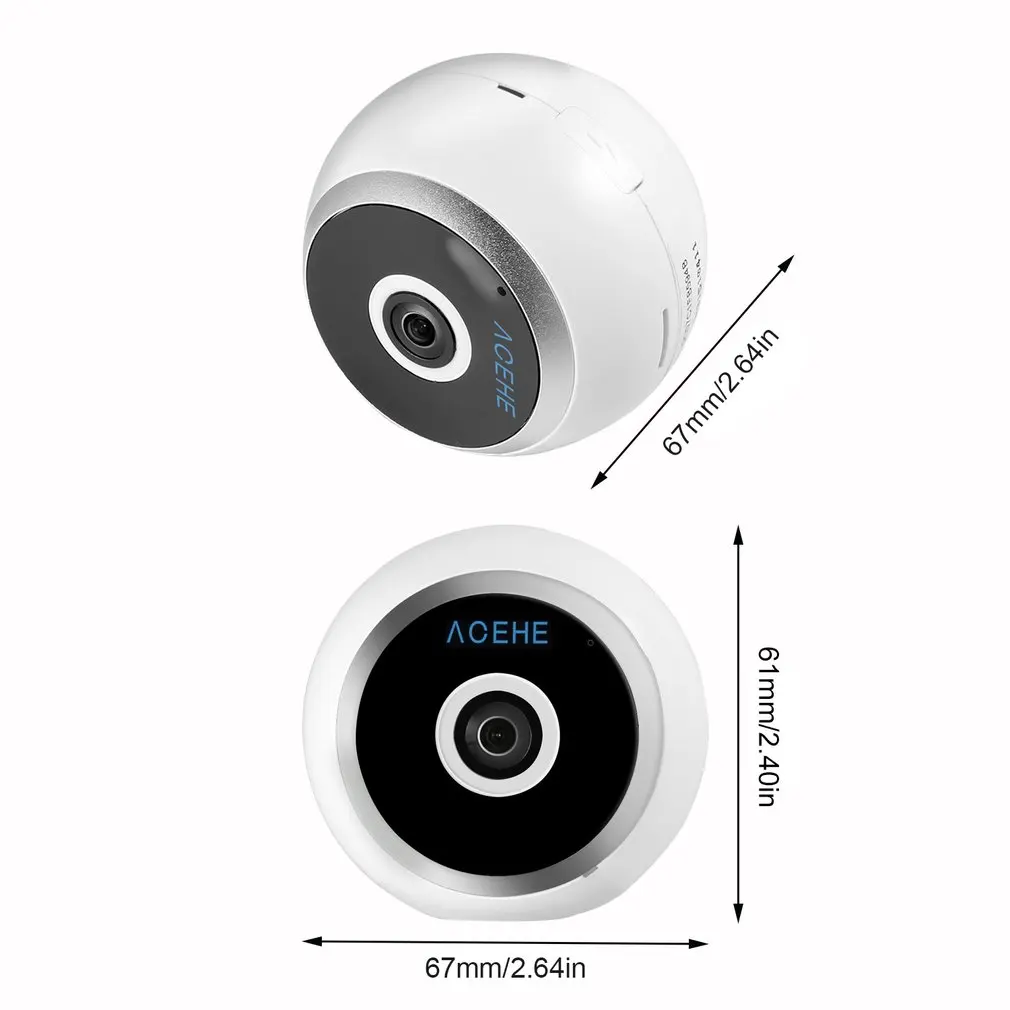 ACEHE 960P панорама Wi-Fi HD ночное видение мини беспроводная камера безопасности