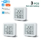 Датчик температуры и влажности Tuya Wi-Fi, комнатный гигрометр, термометр с поддержкой Alexa Google Home Smart Life