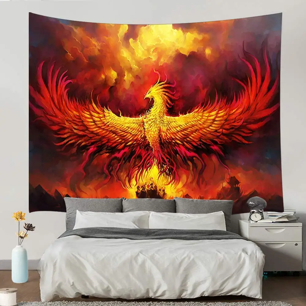 Уникальные гобелены с изображением древних мистических животных Феникса | Дом и