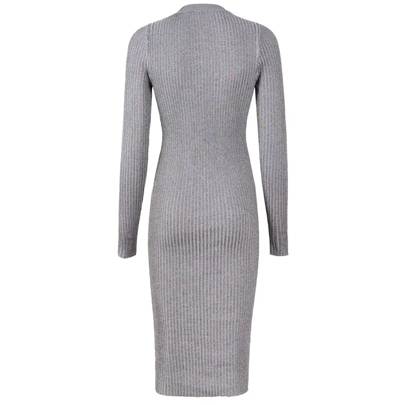 Neophil Вязание женское миди платья 2021 зима с длинными рукавами и рисунком Пикантные