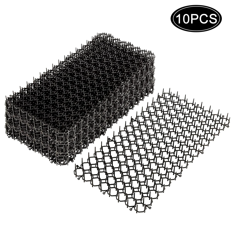 

2/10Pc Garden Prickle Strip Cat Repellent Pad Universal Deterrent Mat Spike Portable Anti-Cat Dog Indoor Outdoor Garden Supplies