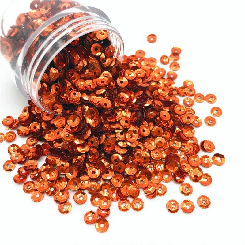 Блестки 4 мм Серебряная Нижняя чашка с блестками формы ПВХ свободная тесьма